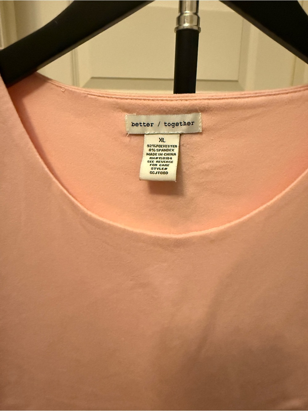 better / together Sleeveless-Look Pink Scoop Neck Tee